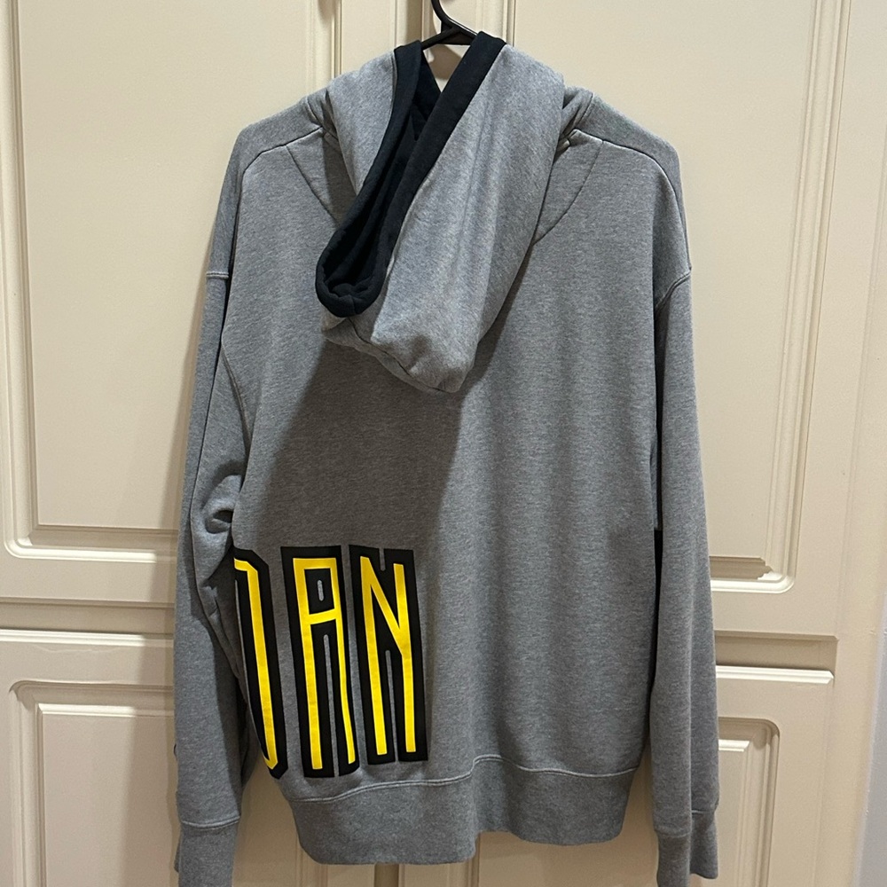 Jordan Gray Hoodie with Yellow and Black Details